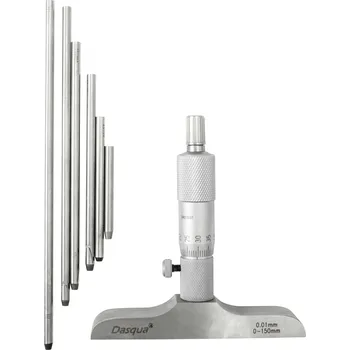 Posuvné měřítko Dasqua 4611-8125 Hloubkový mikrometr s kontrolním měřítkem 0 - 150 mm DIN 863