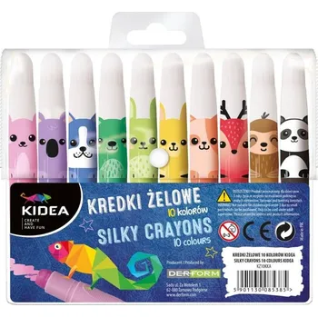 Pastelka Kidea pastelky měkká zvířátka 10 barev, dobře kryjící, odšroubovatelné