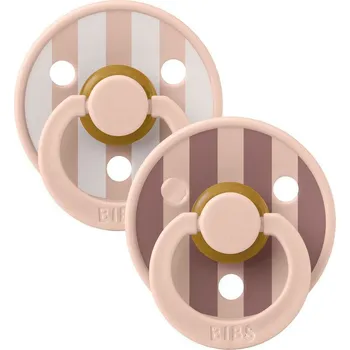 dudlíky Bibs Studio Colour Block dudlíky kaučuk 2 ks 6 - 18 měsíců Blush mix