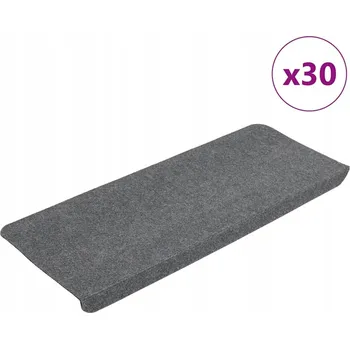 Nášlap na schod Samolepicí schodišťové rohože 30 ks Šedé 65x24,5x3,5 cm