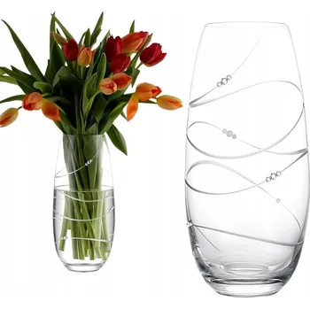 Váza Luxusní váza na květiny Sklo Premium Ruční výroba Křišťál Swarovski