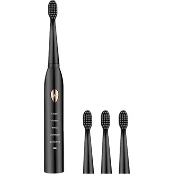 Zubní kartáček Elektrický zubní kartáček pro dospělé 5 režimů USB nabíjení IPX7 vodotěsný klasický design baterie 600mAh Péče o zuby a dásně černá