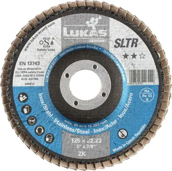 Brusný kotouč LUKAS® Kotouč brusný lamelový SLTR 125×22,23 mm P40
