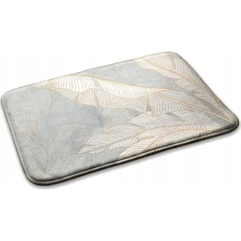 Obraz Moderní dekorativní kobereček do obývacího pokoje a ložnice Listy na pozadí 75x45 cm