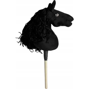 Hobby horsing KONÍK NA TYČI HOBBY HORSE A3 ČERNÝ VRANÍK MOM'S CARE