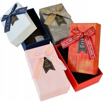 Dárková krabička Dárková Krabička na šperky 15x9x6cm pozlacená mřížka mix 1 Ks