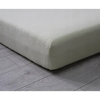 Prostěradlo Froté prostěradlo s gumou Ecru 53 220x200 krémové polské silné a odolné