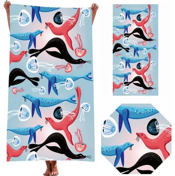 Plážová osuška Łóżkoholicy 180 cm mikrovlákno