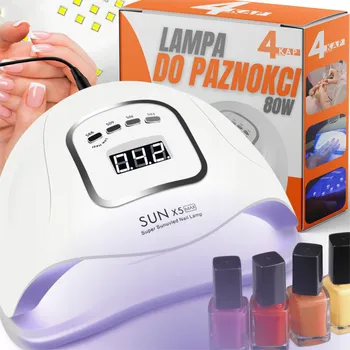 UV lampa na nehty SUN X5 MAX UV LED lampa na nehty 80W pro hybridní laky bílá