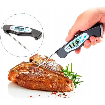 Domácí teploměr Digitální skládací teploměr na maso, grilování, pečení, voděodolný