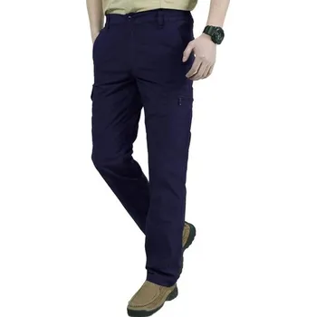 Pánské kalhoty Prodyšné pánské outdoorové kalhoty Cargo tenké turistické kalhoty rychleschnoucí lehké sportovní kalhoty na túry a cestování tmavě modrá L