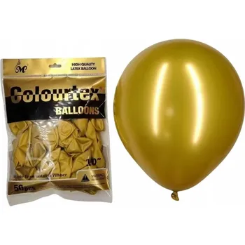 Balónek BALÓNEK BALÓNKY 50 KUSŮ LATEX ZLATÝ 12 PALCŮ NAROZENINY PÁRTY GIRLANDA