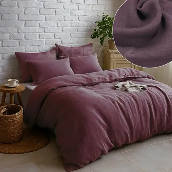 Povlečení Lněné povlečení tm. starorůžové