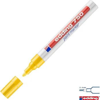 EDDING® 750 PAINT MARKER lakový popisovač, kulatý hrot 2 - 4 mm Odstín (barva): žlutý