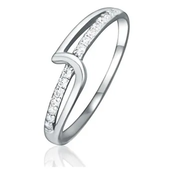 Prsten Stříbrný prsten s čirými zirkony STRP0527F