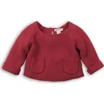 Minoti Svetr dívčí s kapsami, červená vel. 86/92