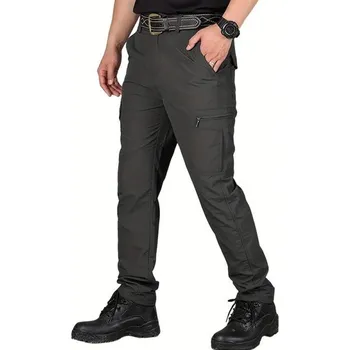 Pánské kalhoty Prodyšné pánské outdoorové kalhoty Cargo tenké turistické kalhoty rychleschnoucí lehké sportovní kalhoty na túry a cestování černá XL