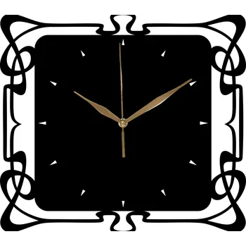 Hodiny Nástěnné hodiny dřevěné Retro Vintage vzhled Čtvercové hodiny Dárek 35 cm