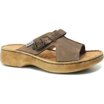 Dámské pantofle ORTO PLUS 2066-006 hnědá, dámské pantofle vel.38 (dámské pantofle Orto Plus)