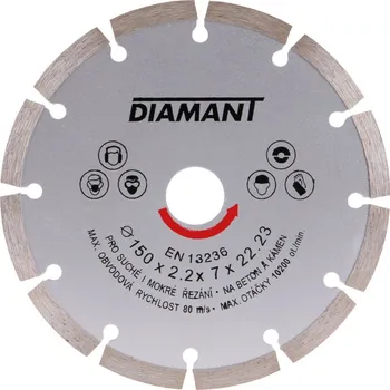 Řezný kotouč Kotouč diamantový DIAMANT segmentový 150×22,23 mm