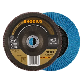 Brusný kotouč RHODIUS Lamelový brusný kotouč LGZ F1 180 x 22,23 P40 PROline