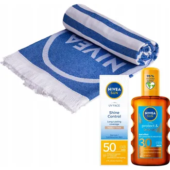 Přípravek na opalování NIVEA SUN opalovací olej ve spreji SPF 30 + Matující krém na obličej SPF 50