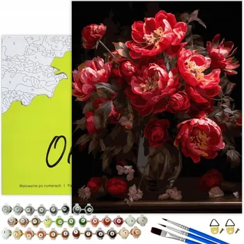 MALOVÁNÍ PODLE ČÍSEL Květiny Obrazy k Malování podle čísel S RÁMEM Oh Art
