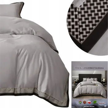 Povlečení Povlečení 200x220 Sada 4 dílů Jednobarevné s volánem Naomi 02