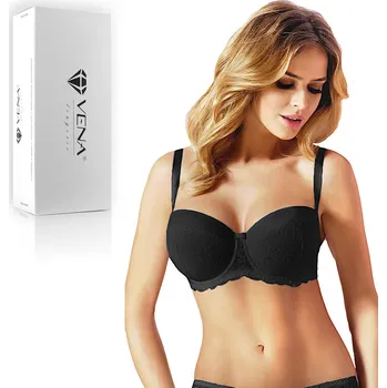 Podprsenka Vena podprsenka bardotka, balkonetka černá velikost 80C