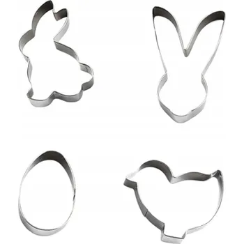 Vykrajovátko Formičky na cukroví Velikonoce Ocelové Vykrajovátka Zajíček Vajíčko Kuře 4ks