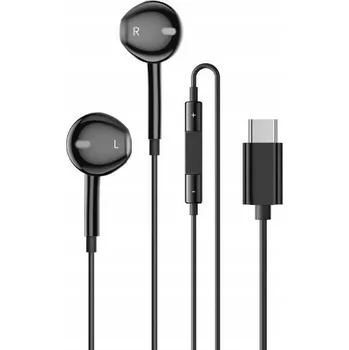 Sluchátka UNIVERZÁLNÍ SLUCHÁTKA VEGA COLORS TYP-C BOX ČERNÁ TYP-C NOVÝ ČIP (SAM S21