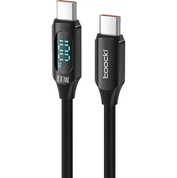 Datový kabel Rychlonabíjecí USB C na USB C kabel 1 m 100W 5A s LED displejem Typ C kabel pro rychlé nabíjení PD QC 4.0 3.0 přenos dat 480 Mbps