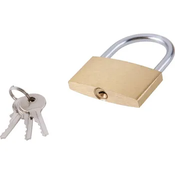 Visací zámek LEVIOR® Zámek visací mosazný 50 mm, 3 klíče