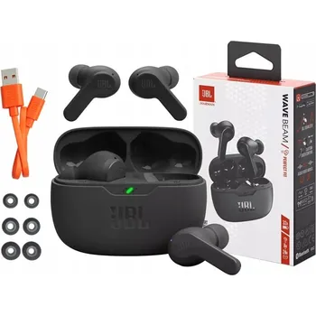 Sluchátka Bezdrátová sluchátka do uší JBL Wave Beam TWS Bluetooth 5.1, černá
