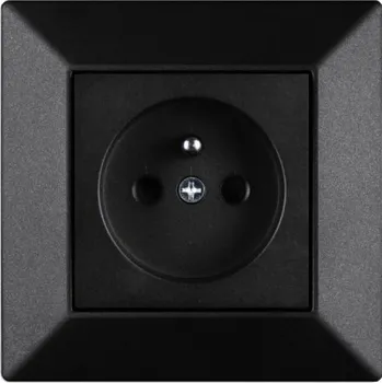 Elektrická zásuvka Elhard Royal Premium YP6100B zásuvka - PVC, černá - komplet