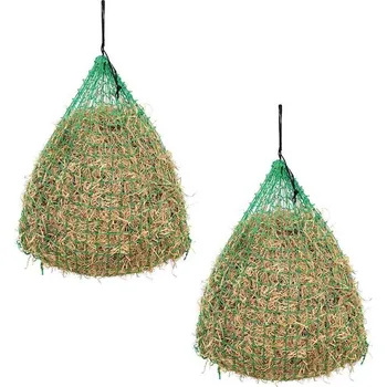 Krmítko pro ptáka vidaXL Sítě na seno 2 ks kulaté 100 x 100 cm PP [142140] Barva: Zelená