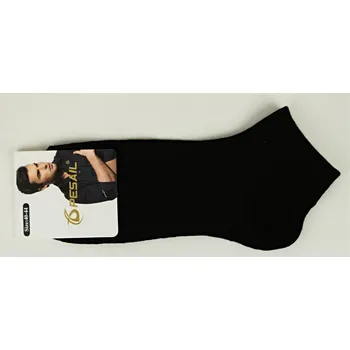 Pánské ponožky PESAIL Pánské bavlněné kotníkové ponožky černé Velikost: 43- 47