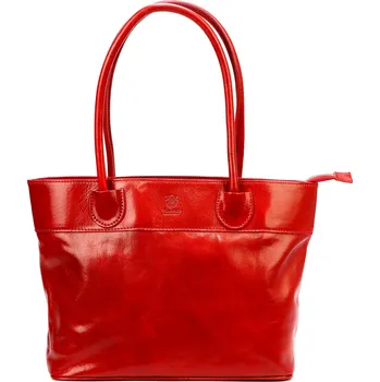 Kabelka Kožená kabelka přes rameno Florence 12 TAMP červená