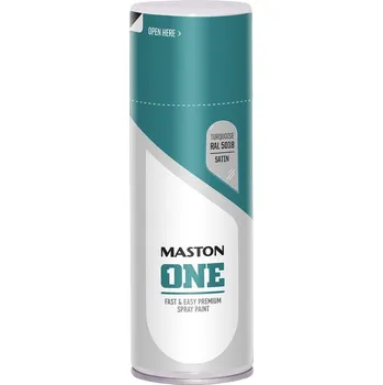 Barva ve spreji MASTON® ONE SPRAYPAINT Akrylová barva ve spreji Odstín (barva): Turquoise / RAL 5018, Velikost balení: 400 ml, Stupeň lesku: satén