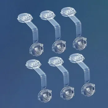 Velké bezpečnostní zámky proti otevření skříněk a zásuvek sada 6 kusů pro ochranu dětí a domácích mazlíčků v transparentním provedení