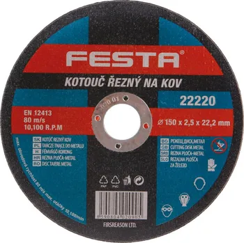 Řezný kotouč FESTA® Kotouč řezný na kovy 150×22,23×2,5 mm 22220