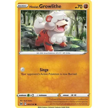 Karetní hra Pokémon TCG Hisuian Growlithe 083/196