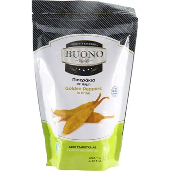 konzervovaná zelenina Tsarouchas BUONO nakládané Makedonské papriky 400g