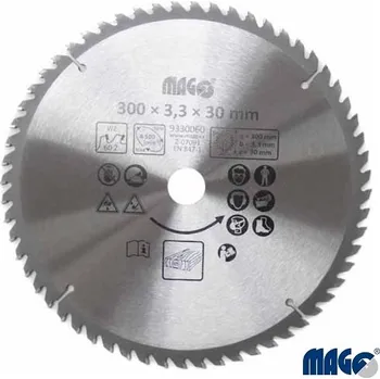 Pilový kotouč MAGG® Pilový kotouč na dřevo TCT, 300 x 30 x 3,3/2,3 mm, 60 zubů 9330060