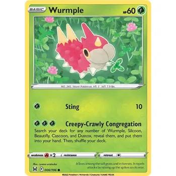 Karetní hra Pokémon TCG Wurmple 006/196 - Reverse Holo