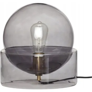 Lampička Skleněná stolní lampa koule, kouřová, Hübsch