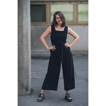 Dámský overall Overal Cross Linen Black - S-M