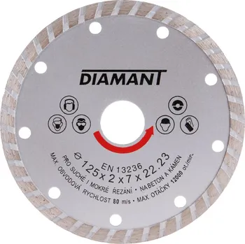 Řezný kotouč Kotouč diamantový DIAMANT TURBO 125×22,23 mm
