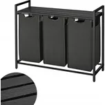 Volně stojící koš na prádlo Songmics 114 l černý