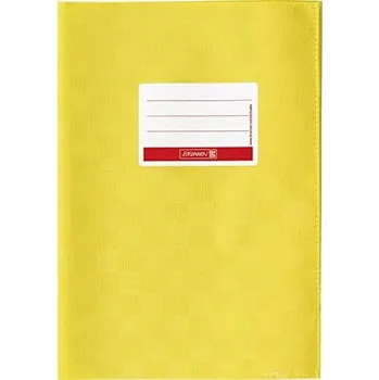 Obal na sešit A4 s místem na jméno a vytlačeným vzorem, žlutý